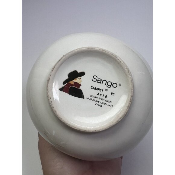 Sango Cabaret Sugar and Creamer Set 4870 Ceramic Stoneware French 1995‎ No Lid - Picture 7 of 10